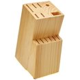 thumbnail image 3 of Juego de cuchillos de cocina de acero inoxidable de alto carbono, 14 piezas, con afilador y bloque de madera de pino, color negro, 3 of 5