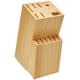 thumbnail image 3 of Juego de cuchillos de cocina de acero inoxidable de alto carbono, 14 piezas, con afilador y bloque de madera de pino, color negro, 3 of 5