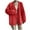 Red, variant on IROINNID Women's Casual Mid-Length V-Neck Solid Color Cardigan Long Sleeve Breathable Loose Tops, Khaki