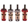 thumbnail image 1 of JM 4 Uds. Fundas para botellas de vino de gnomo navideño, bolsas para botellas de vino hechas a mano, decoraciones para fiestas de mesa navideñas, estilo de regalo 4 JM, 1 of 5