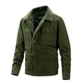 thumbnail image 1 of RXIRUCGD Manteau à Capuche Décontracté pour Homme, Coupe Ample, Uni, à Manches Longues, Sans Capuche, Manteaux d'Extérieur Décontractés, Vert, Taille : TG, 1 of 8