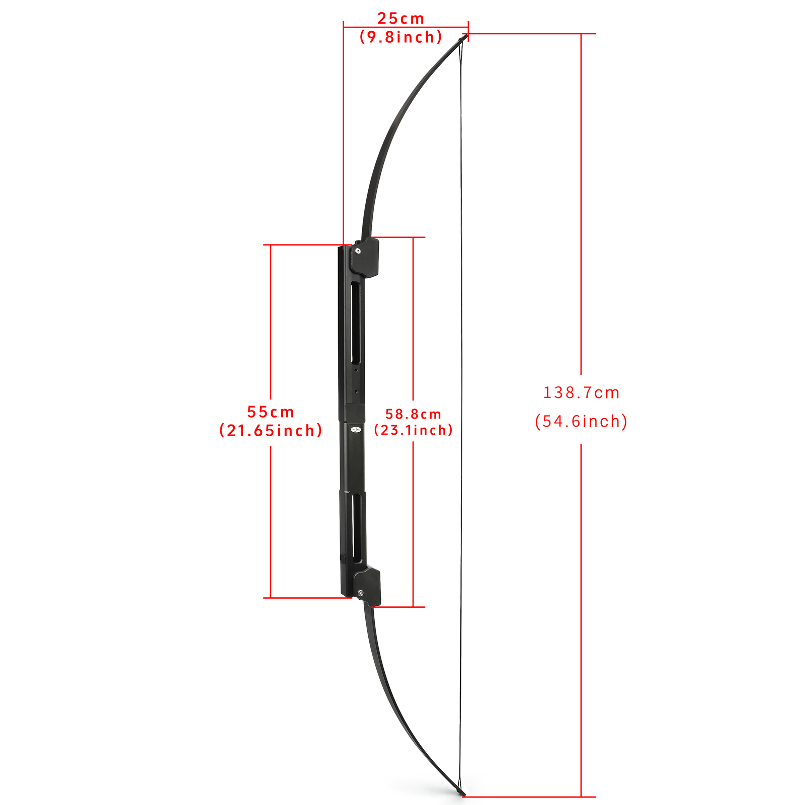 Folding Recurve Bow Set – 35lbs, CNC Aluminum Alloy Handle