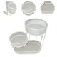 thumbnail image 5 of Cesta de frutas de 3 niveles, cesta para pan, estante para verduras, organizador de cocina de alambre de hierro Blanco, 5 of 9