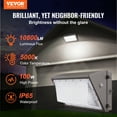 thumbnail image 2 of VEVOR 2PCs LED Wall Pack Lights, 100W 10800LM, 5000K Commercial Outdoor Lights Security Lighting Fixture, with Intelligent Light Sensing 180 LED beads Energy Saving for Garages Yards, 2 of 9