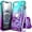 Aqua Purple, variant on NGB SUPREMACY For iPhone 16e / iPhone 17e Phone Case Screen Protector Ring Holder Wrist Strap Lanyard Shiny Sparkly Glitter iPhone 16e/17e Case Cover