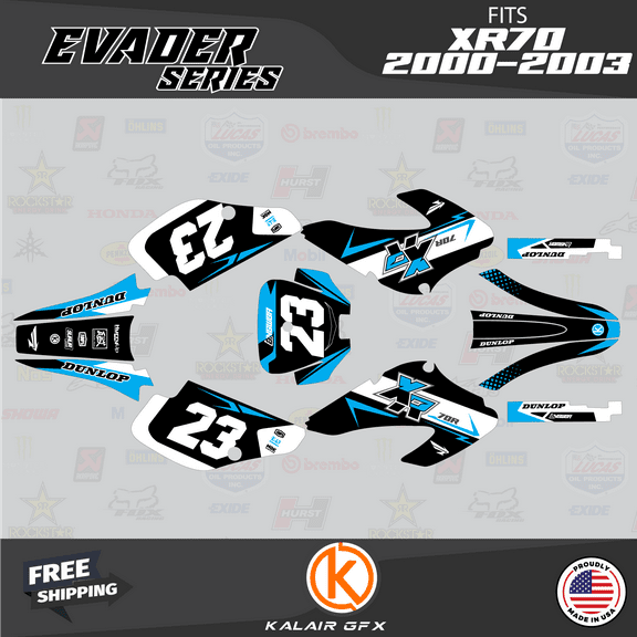 Kalair GFX Graphics Kit for Honda XR70 (2001-2003) Evader Series