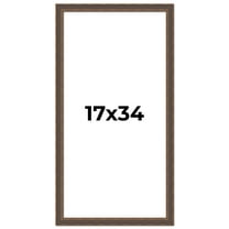 17x34 Frame Golden Caramel Solid Wood Bronze Picture Frame | 1.25 Inch Moulding Width | 0.5 Inch