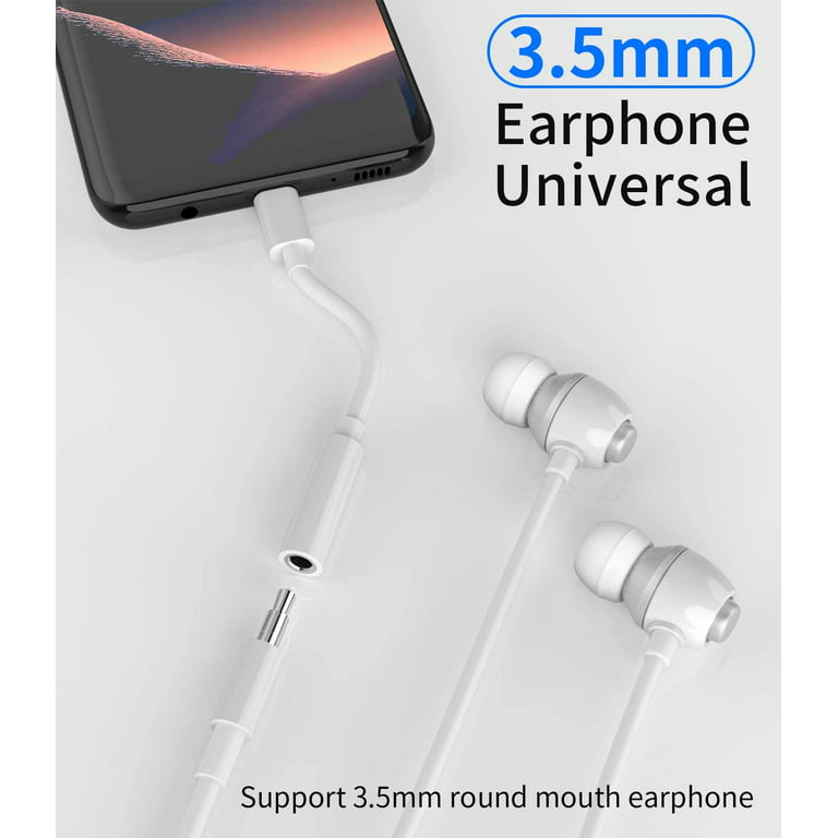 Headphone Adapter USB C to 3.5mm Audio AUX Dongle Jack USBC Type C DAC  Android Pixel Earbud Earphone Connector Samsung Galaxy Adaptador Port Note  10 20 S20 S21 Ultra LG Headset Accessories