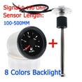 thumbnail image 2 of 0~190 Ohm Fuel Level Sensor + Fuel Level Gauge With 7 Colors Backlight Water Tank Level Indicator Meter Fuel Sender Unit Sensor ,Easy to Install, 2 of 7