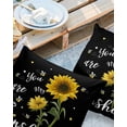thumbnail image 2 of Outdoor Throw Pillow Cover Farm Floral Yellow Sunflowers with Bee Waterproof Cushion Covers 2 Pack Black Pillow Cases Home Decoration for Patio Garden Couch Sofa, 2 of 5