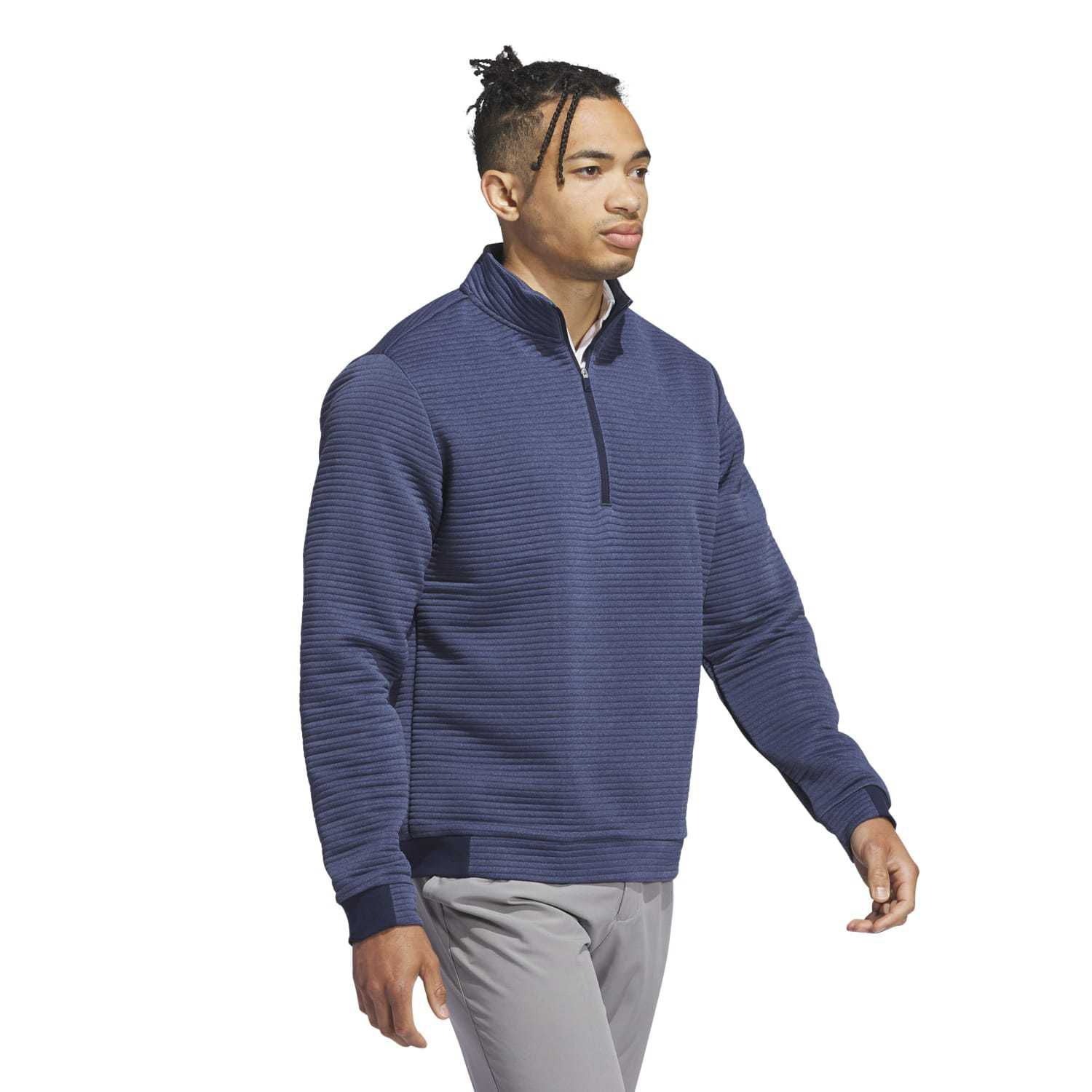 Men's adidas Ultimate365 Water-Resistant 1/4-Zip Pullover Jacket Color: Navy Size: M