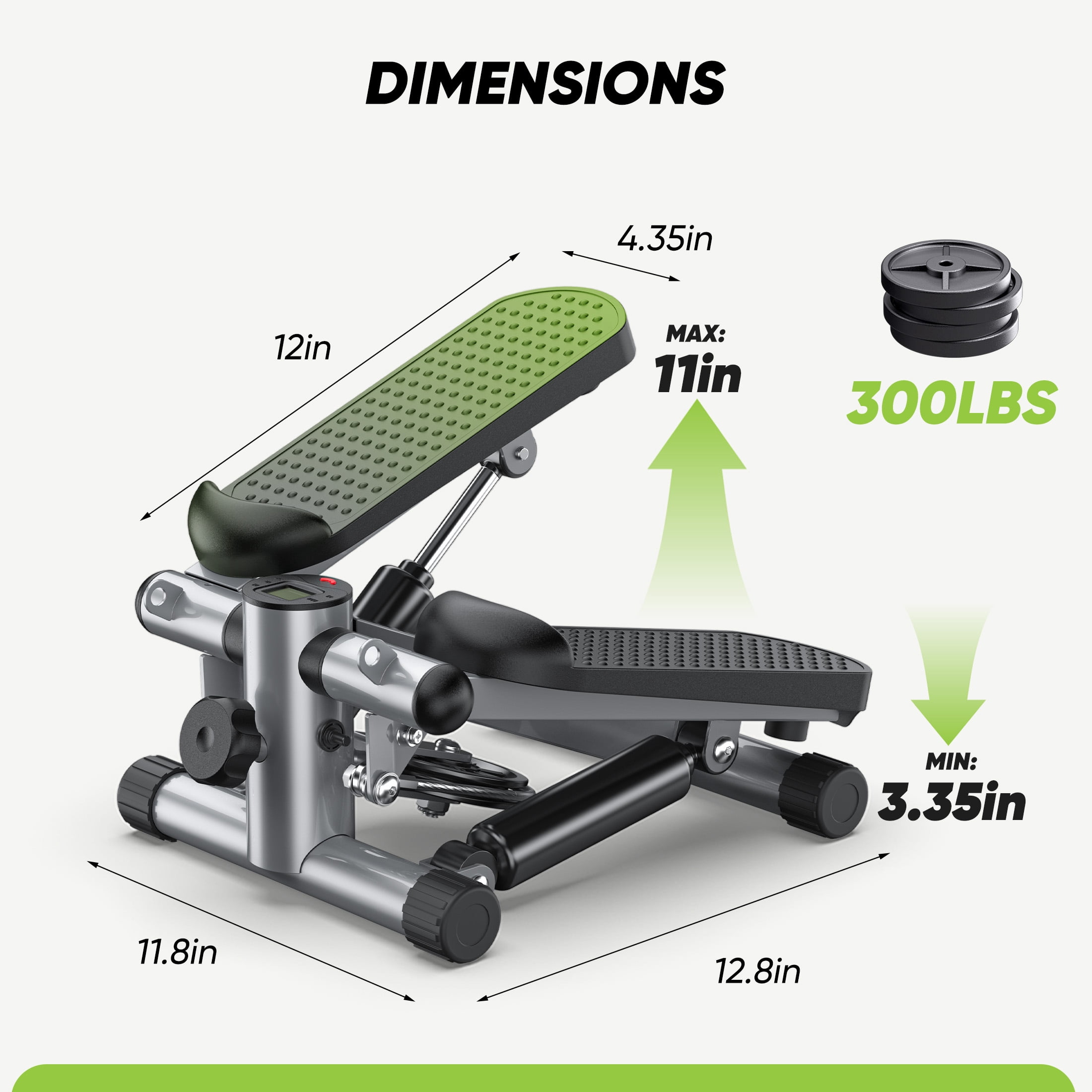 edx Steppers for Exercise, Mini Home Fitness Step with Resistance