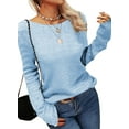 thumbnail image 3 of Langwyqu Fashion Women Autumn Winter Long Sleeve Knit Sweater Female Pullovers, 3 of 4