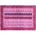 thumbnail image 1 of Ahgly Company Indoor Rectangle Abstract Pink Modern Area Rugs, 4' x 6', 1 of 4