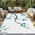 thumbnail image 3 of Fsddascl Blue Spring Floral Outdoor Rug for Patio/Deck/Porch, Non-Slip Large Area Rug 5 x 8 Ft, Birds Watercolor Farmhouse Modern Art Indoor Outdoor Rugs Washable Area Rugs, Camping Rug Carpet, 3 of 5