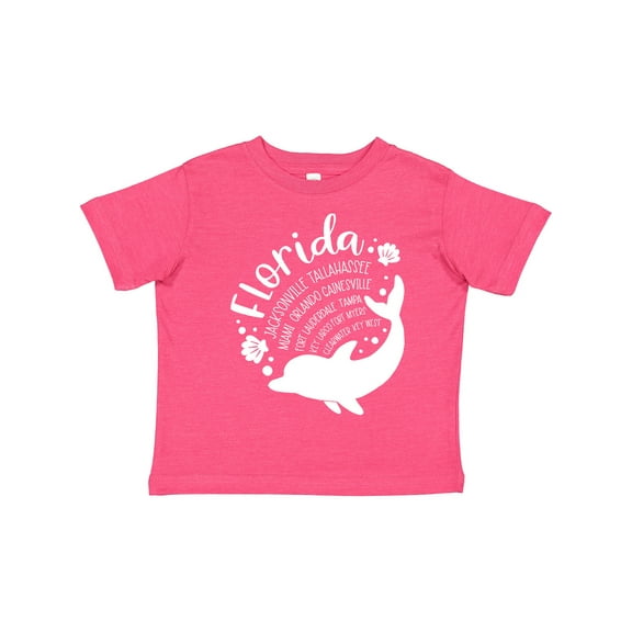 Inktastic Florida Cities with Dolphin Boys or Girls Toddler T-Shirt