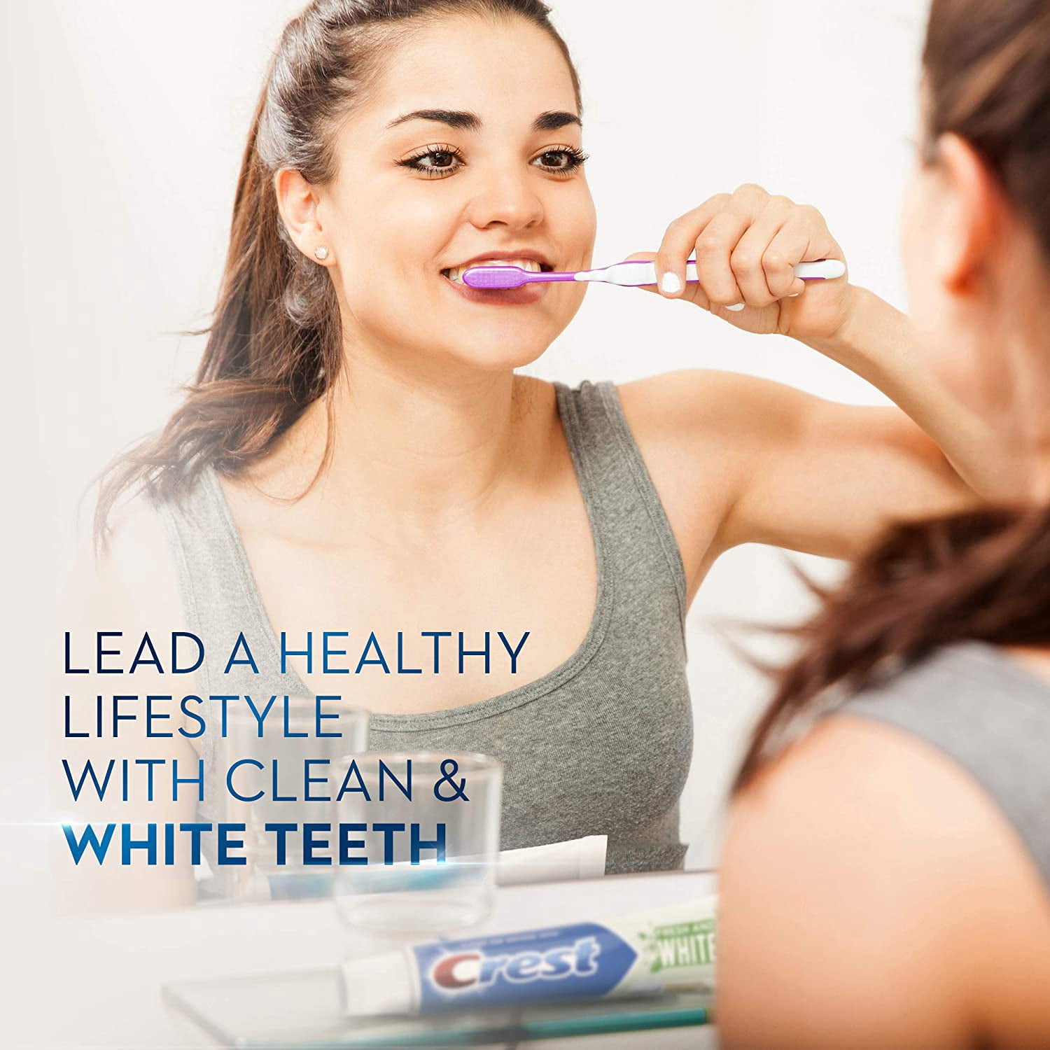 Crest Fresh & White Toothpaste Peppermint Gleem - 2.4oz