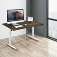 thumbnail image 6 of Mount-It! Electric Sit-Stand Desk with 55" Desktop, Ergonomic, White Frame, Oak Brown, 6 of 10