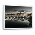 thumbnail image 2 of Designart "Rome Cityscape in Black and White" Rome Floater Framed Canvas Wall Art, 2 of 7