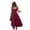Wine, variant on Women's Square Neck A-Line Maxi Dress Sleeveless Elegant Flowy Summer Graduation Dress