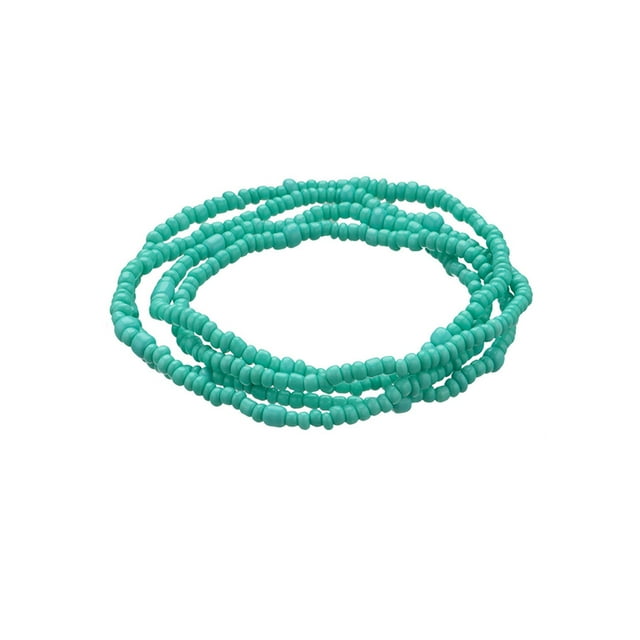 Women Waist Bead Chain Multi-layer Elastic Body Chain Belly Chain for Beach