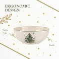 thumbnail image 6 of Spode Christmas Tree Round Serving Bowl - 8-Inch Ceramic Bowl for Pasta, Salad, Soup, and Side Dishes - Elegant Porcelain Design, Stackable, Dishwasher & Microwave Safe - Ideal for Holiday Gatherings, 6 of 7