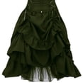 thumbnail image 4 of Lovzfmll Gothic Vintage Costumes Dress for Women, Darkness Renaissance Costume Women Lace Up Ruffled Sleeveless Dresses, Plus Size Goth Lace Patchwork Spaghetti Strap Dresses Cosplay Apparel, 4 of 4