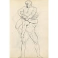 thumbnail image 3 of John Flaxman 17x24 Black Modern Framed Museum Art Print Titled - Hercules and Antaeus, Palazzo Pitti, Florence (1787), 3 of 5