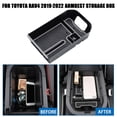 thumbnail image 3 of Custom Fit Center Console Organizer Tray for Toyota RAV4 2019-2023, Waterproof PVC ABS Storage Box with Dustproof Lid, 3 of 6