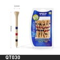 thumbnail image 1 of Golf Tees Biodegradable Bamboo Golf Tees More Sturdy and Stable Durable Biodegradable Material Reduce Friction QT030 83mm 30pcs, 1 of 4