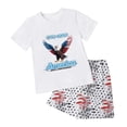 thumbnail image 4 of Girls Summer Outfits 2Pcs Kids Clothes Girls Tie Knot Front Tops T-Shirts and Casual Short Sets 5-12Y Girls Summer Set 2-12 Years,4-5 Years, 4 of 7