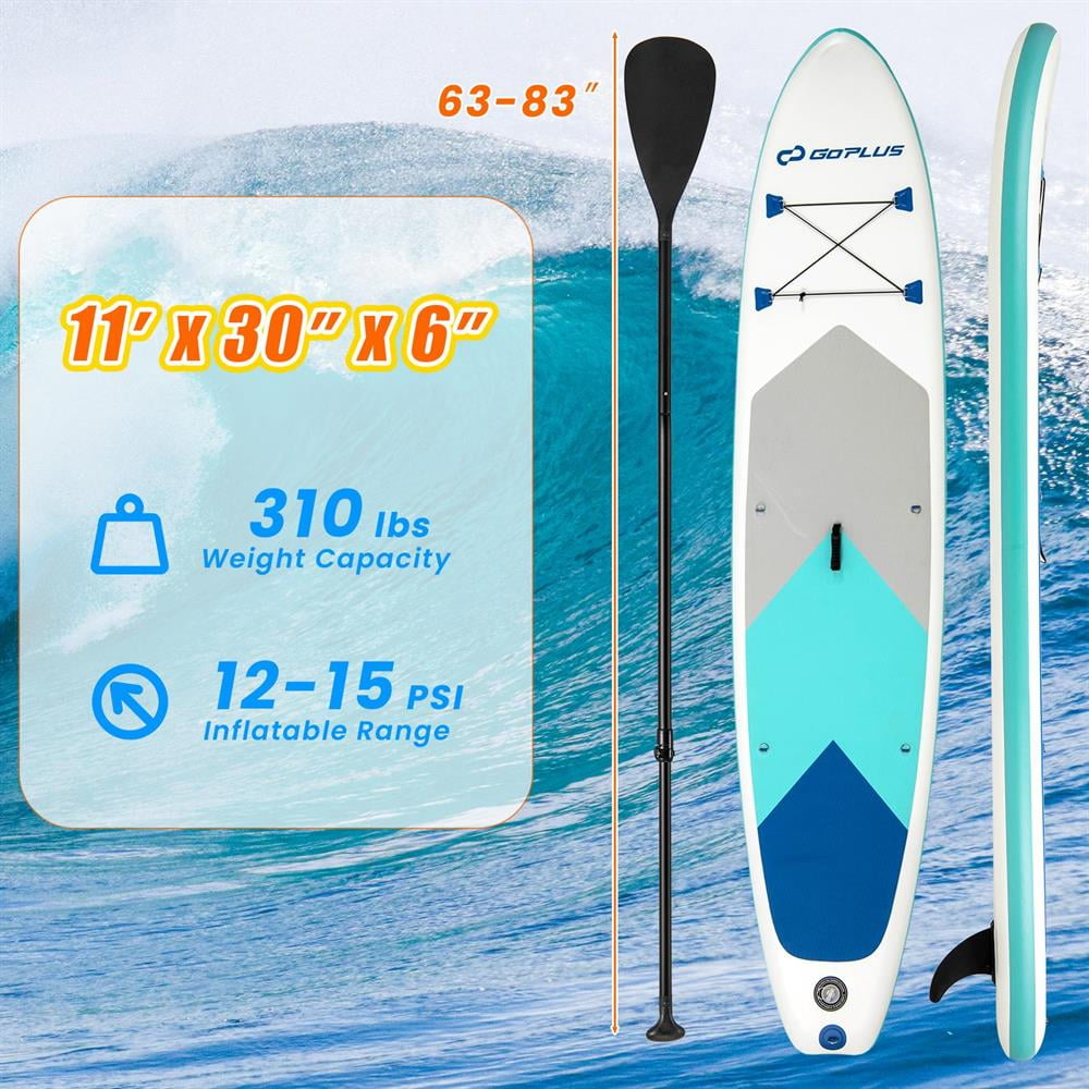 Topcobe 11 Feet Premium SUP Inflatable Stand Up Paddle Board with Accessories-L, Workout Equipment for Indoor Outdoor