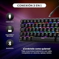 thumbnail image 3 of Teclado Mecánico Gamer 60 % Inalambrico Rgb Español Mubitech, 3 of 5