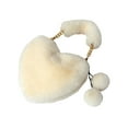 thumbnail image 2 of Bolso de mano sintética Hugo Axi Corazón Suave de Invierno Blanco, 2 of 4