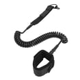 thumbnail image 1 of Surfboard Leash, High Elasticity TPU Black Adjustable Coiled Surfing Leg Rope For Paddleboards Longboards, 1 of 8