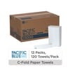 Pacific Blue Select® Premium 2-Ply C-Fold Paper Towels by GP PRO (Georgia-Pacific), White, 1,440 Towels Per Case