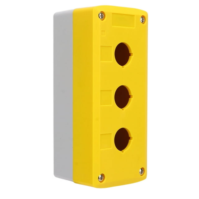 Push Button Box, Easy To Install Waterproof 3 Holes IP65 Protection Button Switch Station Box Multifunctional For Electrical Equipments