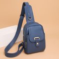 thumbnail image 4 of Bolso cruzado sencillo para mujer, riñonera, Bolso de mensajero a la moda, bolsillos en la cintura del pecho, 4 of 6