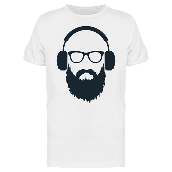 Man With A Beard Wearing Glasses T-Shirt Men -Image by Shutterstock, Male Medium