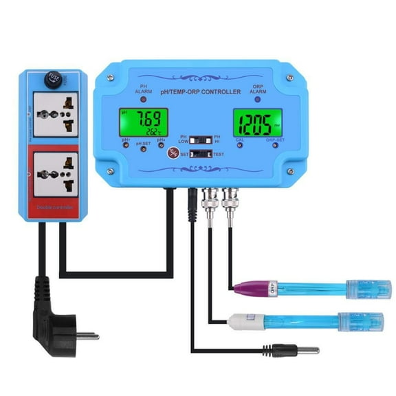 3 In 1 PH/TEMP/ORP Controller Water Quality Detector BNC Type Probe Water Quality Tester For Aquarium Monitor