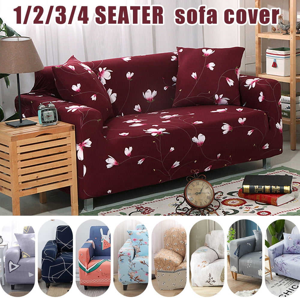 Details about   1/2/3/4 Sofa Couch Cover Stretch Chair Spandex Elastic Slipcover Seat Protector 