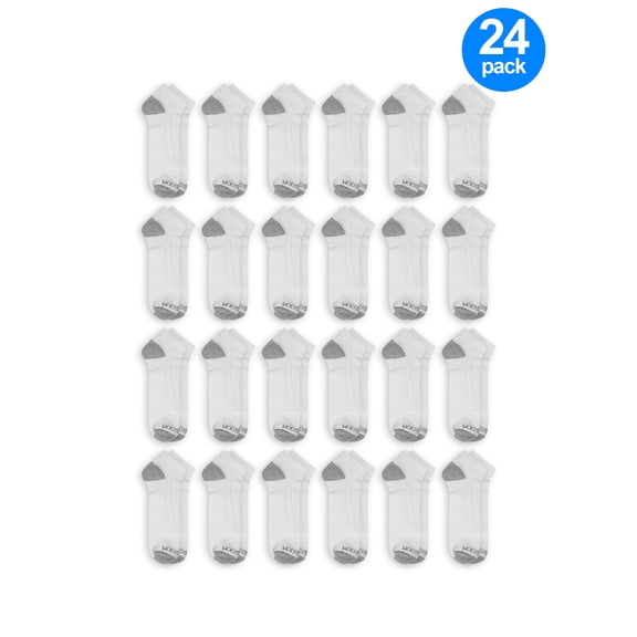 Fruit of the Loom Men's Dual Defense Low Cut Socks Extra Value 24 Pack