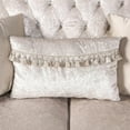 thumbnail image 5 of Furniture of America Jansing Solid Wood Tufted Arm Chair in Off White, 5 of 8