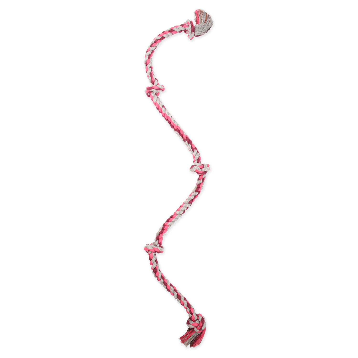 Mammoth Flossy Chews Cottonblend 5 Knot Tug Rope Dog Toy, Super XL, 72", Assorted Colors