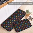 thumbnail image 5 of 2-Piece Kitchen Mat Set Non Slip Washable Floor Mats Decorative Rugs for Kitchen Sink Laundry Colorful Palm Tree Icons, 5 of 7