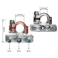 thumbnail image 4 of 2pcs 12V Pure Copper Car Battery Terminal Connectors with 3 Way Clamps,Top Post Brass Battery Terminal,Heavy Duty Battery Terminal Connector,Positive&Negative,for Car,Boat,Van(with 3 Copper Plate), 4 of 10
