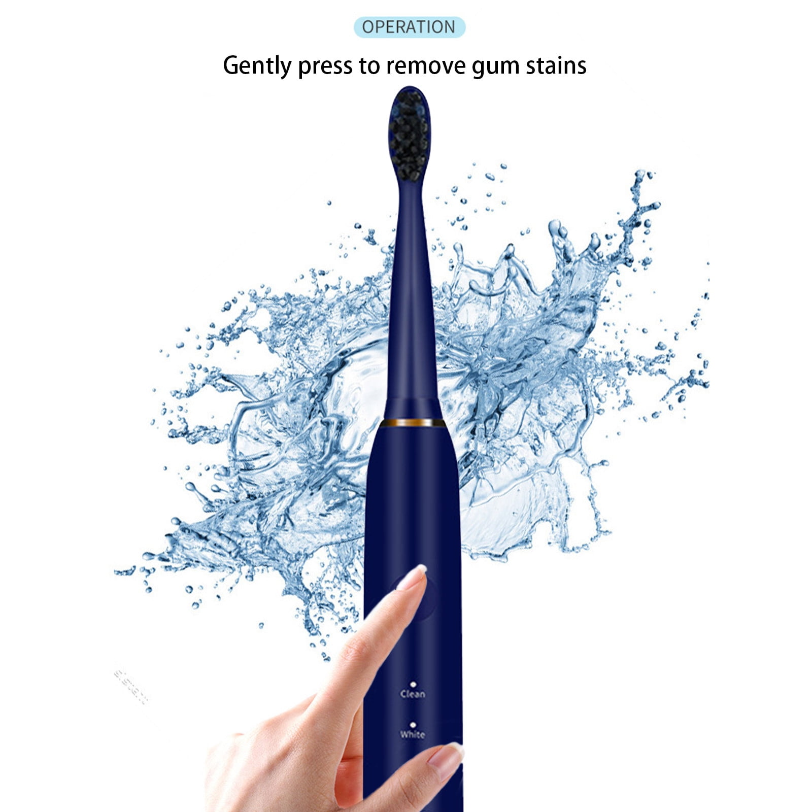 FFENYAN Electric Toothbrush With 2 Brush Heads 5 Modes Electric Toothbrush For Adults Travel Rechargeable Power Toothbrush With Timer