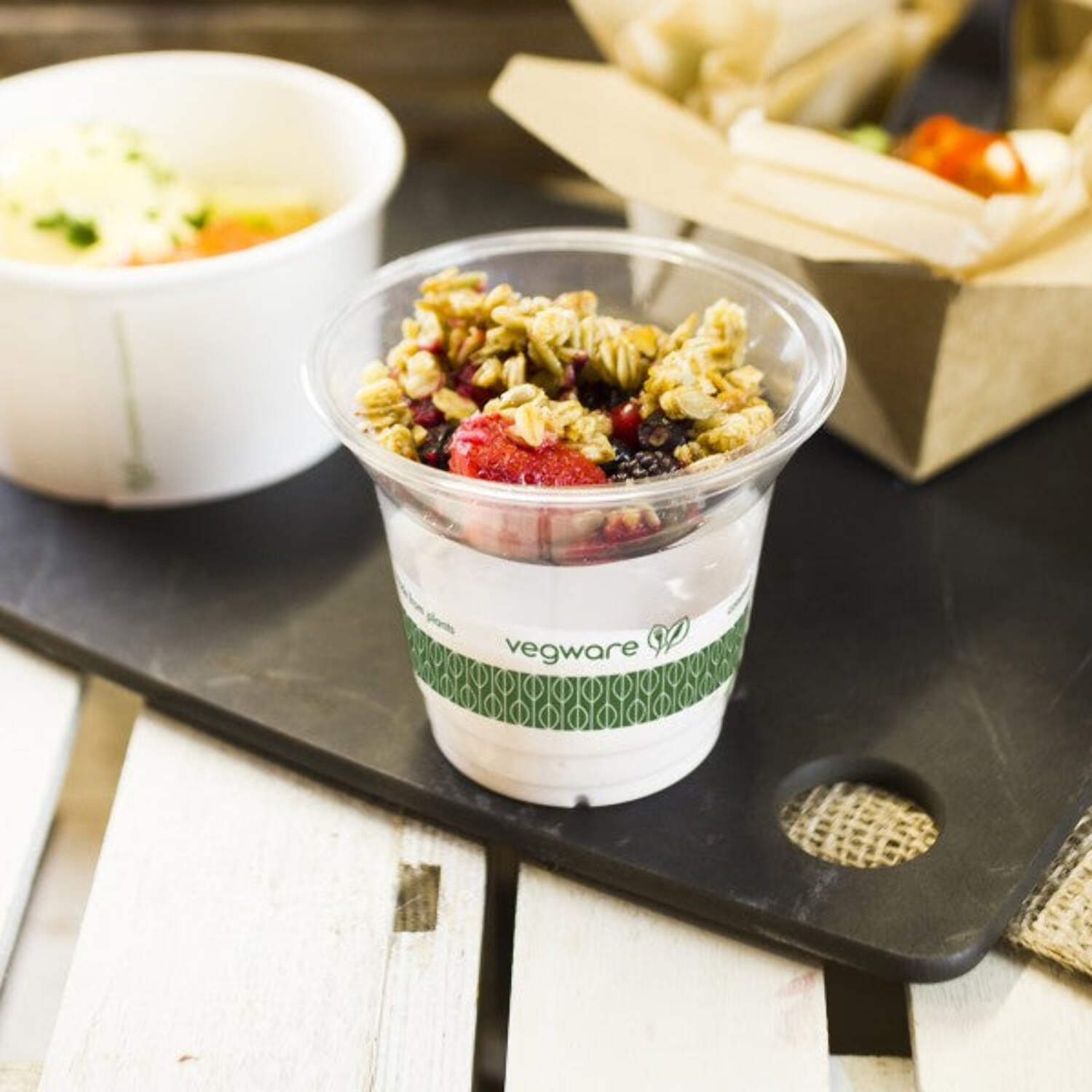 Vegware 12oz Clear PLA Cold Cups - Compostable Plant-Based Cups, Case Of 1000, Fits 96-Series Lids - View #4