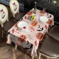 thumbnail image 2 of Halloween Ghosts and Pumpkins Pattern Rectangle Tablecloth 60"x120",Waterproof Polyester Rectangle Table Cloth, Wipeable Spillproof Polyester Tablecloth for Dining, Camping, Indoor and Outdoor, 2 of 6