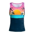 thumbnail image 3 of Outfmvch tank top for men Summer Printed Fashion Casual Sports Beach Sleeveless Tank womens tops Navy, 3 of 5